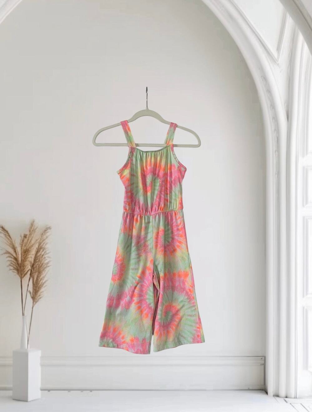 GIRLS WONDER NATION NEON MULTI COLORED ROMPER SZ 6/6X SMALL